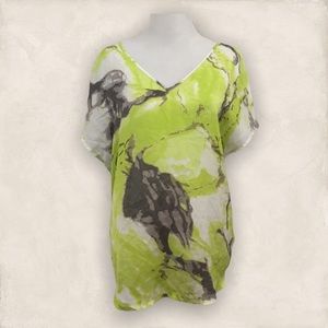 Mossimo Marbled Printed Short Sleeve Top